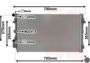 Geschikt voor Polo ibiza Radiateur 1.4 tsi 